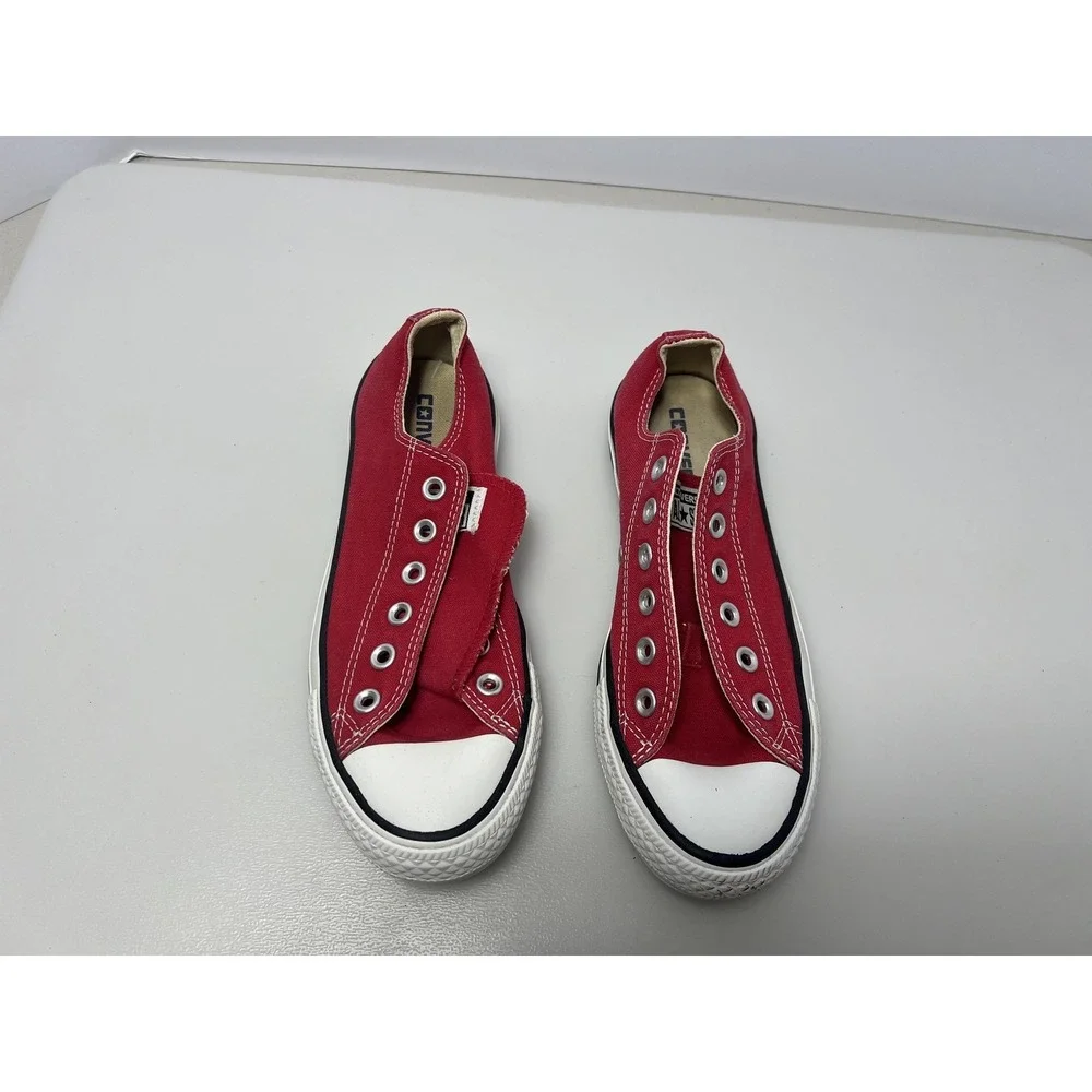 Converse Chuck Taylor‎ All Star Shoes Mens 5 Red Canvas Lace Up Low Top Sneakers - Picture 3 of 10